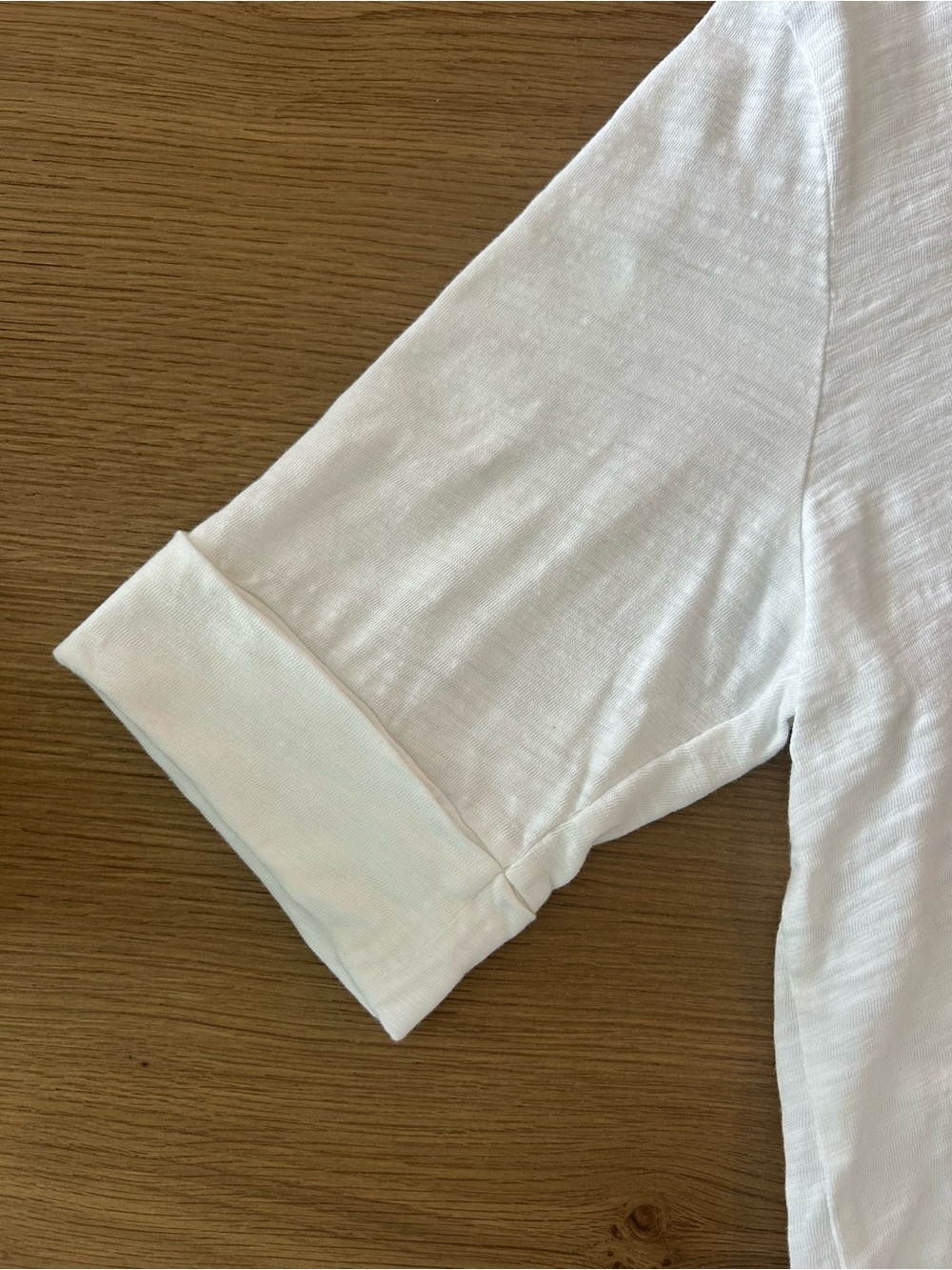 Lilla P White Elbow Length Cuff Sleeve Tee - Picture 5 of 5